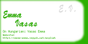 emma vasas business card